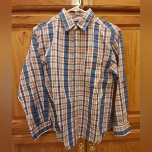 Nautica Plaid Button Up. Youth Large